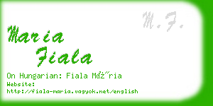 maria fiala business card